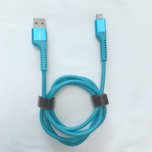 Cable USB TPE redondo de carga rápida para micro USB, tipo C, carga y sincronización de rayos de iPhone