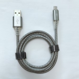 con LED de carga rápida Cable USB redondo para micro USB, tipo C, carga y sincronización de rayos de iPhone