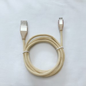 Cable de datos trenzado de colores Carcasa de aluminio redonda de carga rápida Cable USB para micro USB, tipo C, carga y sincronización de rayos de iPhone