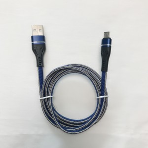 Carcasa de aluminio plana trenzada de carga rápida Flexión flexible Cable de datos USB sin enredos para micro USB, Tipo C, iPhone carga y sincronización de rayos