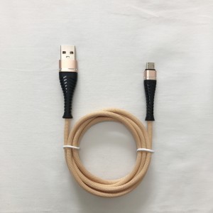 Carcasa de aluminio redonda de carga rápida trenzada 3.0A Flex flexión Cable de datos USB sin enredos para micro USB, tipo C, carga y sincronización de rayos de iPhone