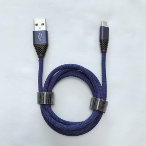 Carcasa de aluminio trenzada de carga rápida y redonda Cable de datos USB de flexión flexible para micro USB, tipo C, carga y sincronización de rayos de iPhone