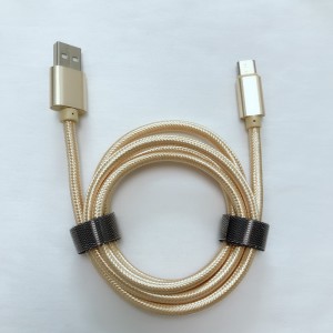 Buen precio Carcasa de aluminio trenzada de carga rápida trenzada Cable de datos USB para micro USB, tipo C, carga y sincronización de rayos de iPhone